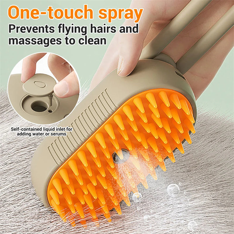 PetzyStar Cat Steam Brush Steamy Dog Brush 3 In 1 Electric Spray Cat Hair Brushes For Massage Pet Grooming Comb Hair Removal Combs Pet Products