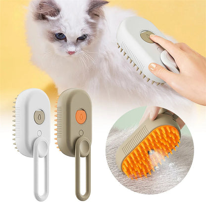 PetzyStar Cat Steam Brush Steamy Dog Brush 3 In 1 Electric Spray Cat Hair Brushes For Massage Pet Grooming Comb Hair Removal Combs Pet Products